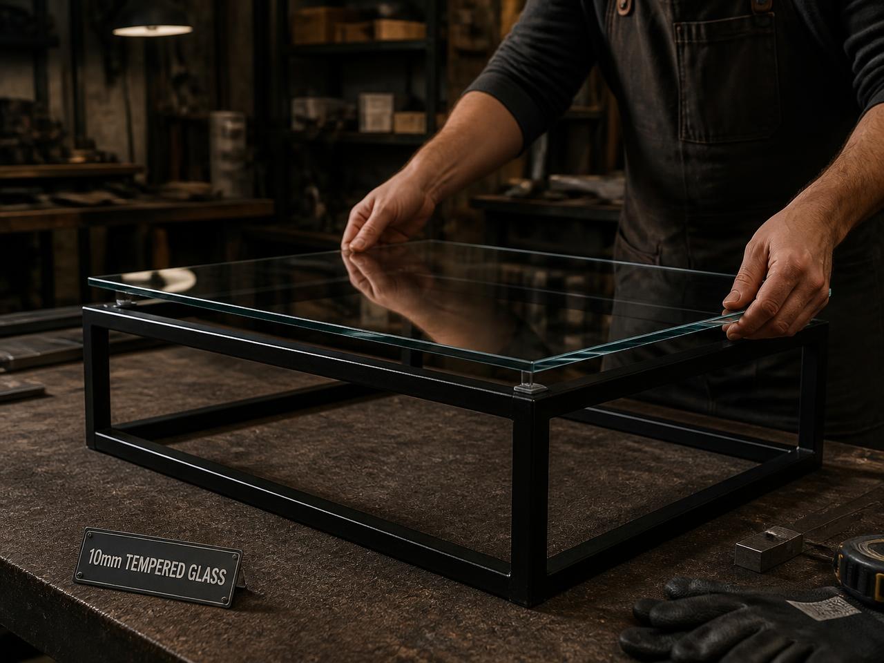 Glass laid by hand